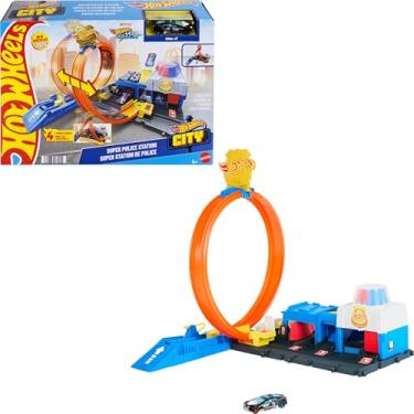 Imagem de Hot Wheels City Pista de Brinquedo Super Delegacia de Polícia para crianças a partir de 4 anos