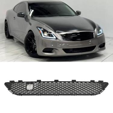 Imagem de MUNALP Grade de para-choque dianteiro para Infiniti G37 Q60 2008-2015 Coupé de 2 portas/substituição de acabamento inferior frontal conversível 62278-JL11A 62278JL11A (preto fosco)