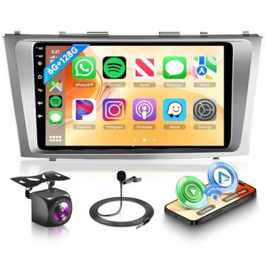 Imagem de Orderich Rádio veicular Android de 8 núcleos 6G + 128G para Toyota Camry 2006-2011 com carro sem fio CarPlay Android Auto, tela sensível ao toque de 22.9 cm, conexão espelhada, GPS WiFi, Bluetooth, FM