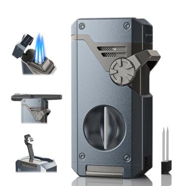 Imagem de Isqueiro multifuncional com acessórios multifuncionais (sem gás) (azul e cinza)