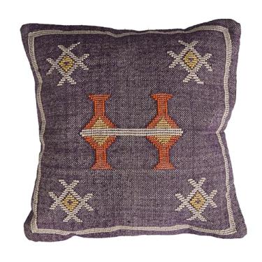 Imagem de Fronha indiana feita à mão autêntica sabra algodão neutro kilim qualidade premium designer decorativo interior e exterior quadrado sala de estar sofá-cama sofá rústico casa de fazenda boho (padrão 2)