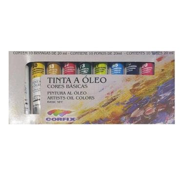 Imagem de Estojo de Tinta Óleo Corfix com 10 Bisnagas de 20ml