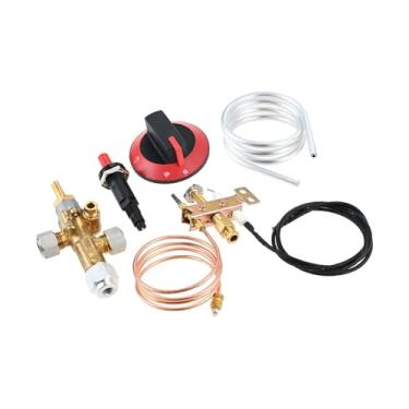 Imagem de 1Pc Válvula de Gás com Termopar para Forno Pizza e Lareira - Kit Montagem DIY para Cozinha Segura