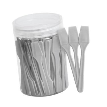 Imagem de Kokiya Espátulas para Base, Espátulas Cosméticas Profissionais para Misturar e Amostrar, Mini Colher Portátil para Pote de Produtos de Cuidados com a Pele, Cinza