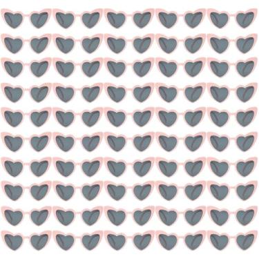 Imagem de Loanzeg 12 pares de óculos de sol de despedida de solteira em forma de coração, decorações de festa, presentes de dama de honra, mulheres, meninas, rosa, adult