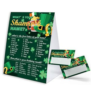 Imagem de Qual é o seu jogo de nome trevo para atividades de festa do dia de São Patrício, decorações do dia de São Patrício, etiquetas de nome, jogo do dia de São Patrício para adultos e crianças atividade de