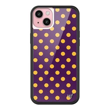 Imagem de Wildflower Capas - Compatível com iPhone 15 Plus | Amortecedor preto protetor, certificado de teste de queda de 1,2 m, pequenas empresas de propriedade feminina | Pontos pontilhados clássicos da moda