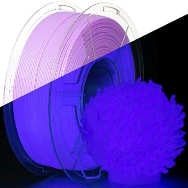 Imagem de IEMAI Filamento PETG que brilha no escuro 1,75 mm, filamento roxo luminoso para impressora 3D, 1 kg, brilho de longa duração e alto brilho para Halloween, Natal e projetos criativos