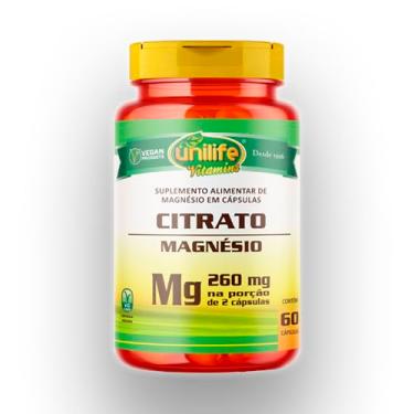 Imagem de Magnésio citrato Unilife 350mg 60 cápsulas