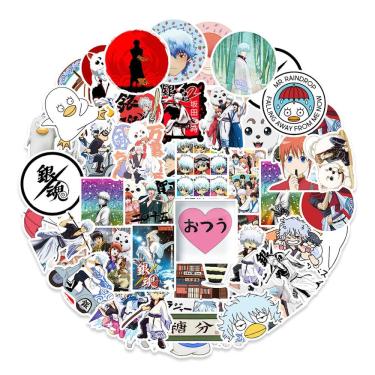 Imagem de Adesivo Gintamas Anime Vinyl Cartoon para garrafa de água (50 unidades)