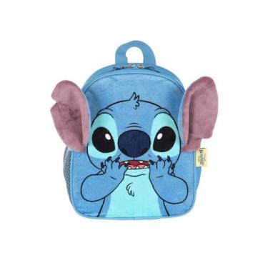 Imagem de Lancheira Stitch Térmica Escolar Meninas Passeio Peluciado, Azul