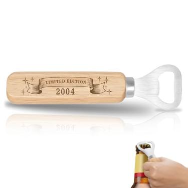 Imagem de JoyrnalK Presentes de aniversário de 21 anos para ele homens - Decorações de aniversário de 21 anos personalizado abridor de garrafas de madeira engraçado, ideias de presentes de aniversário de 21