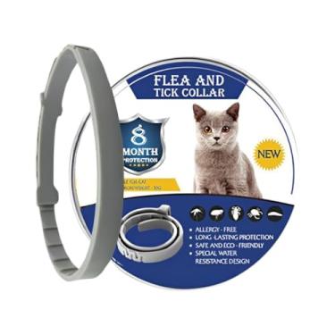 Imagem de Coleira Repelente para Gatos com Óleo Essencial Cinza com Ajuste