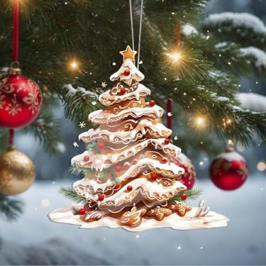 Imagem de Enfeites de Natal, árvore de cristal, enfeites de árvore de Natal feitos à mão, decoração de carro e casa - presentes de Natal, decoração de artesanato em acrílico, ideias de troca de presentes para