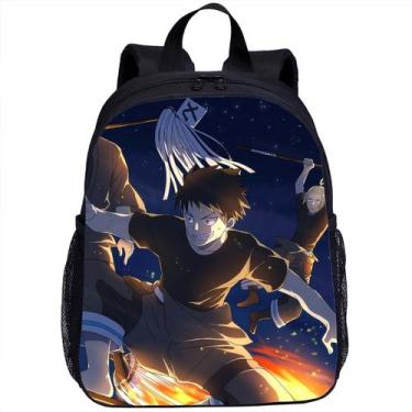Imagem de Mochila escolar de anime Fires Forces para poliéster escolar - yiweisa
