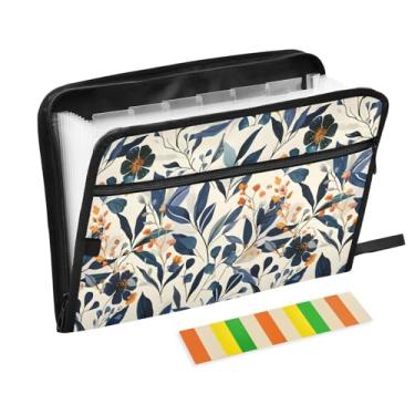 Imagem de CEBUGI Pasta expansível de 13 bolsos, impermeável, sanfonada, organizador de arquivos com etiquetas tamanho A4, organizador de documentos de papel para escola, escritório, folha