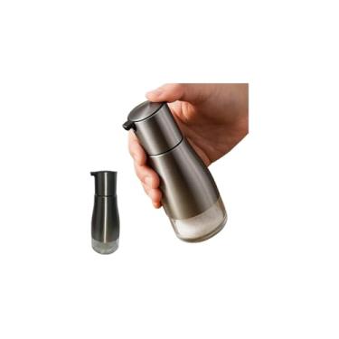 Imagem de Porta Temperos Vidro e Aço Inox, 320ml, Bico Dosador Retrátil, 8,5cm x 6,7cm, Cor Inox
