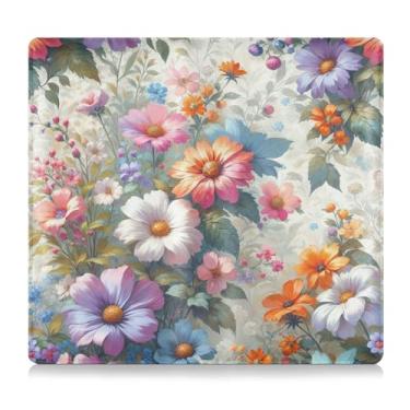 Imagem de Burbuja Porta-registro de carro e seguro, caixa de luvas de couro com flores de primavera, organizador de documentos, carteira e acessórios