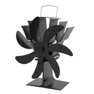 Imagem de Generic Ventilador de Fogão a Lenha, Liga de Alumínio Independente, 7 Lâminas, Ventilador de Lareira Movido a Calor Com Lâminas Aerodinâmicas, para Fogão a Pellets Com Queimador de