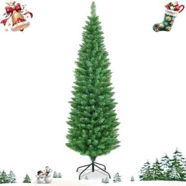 Imagem de Árvore de Natal Artificial Verde, Pinheiro com Base Metálica, Decoração Natalina