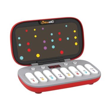 Imagem de harayaa Máquina de Jogo de, Brinquedo de, Jogo de Quebra-Cabeça de Pressão Rápida para Amantes da Música, Presente de Natal, Vermelho