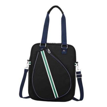 Imagem de menolana Mochila de tênis, mochila esportiva leve e impermeável para homens e mulheres, ideal para viagens, atividades diárias para jogadores iniciantes, Bolsa Transversal Preta