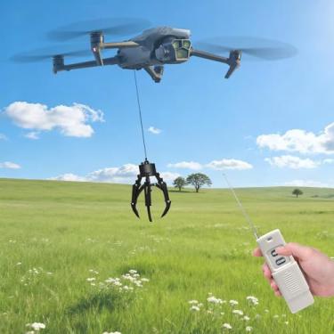 Imagem de Sistema de drone Airdrop – Dispositivo de liberação de carga útil de controle remoto com garra mecânica, universalmente compatível com drones DJI Mini 4/Mini 3/Mini 2/Air 3/Air 2S/Mavic Series