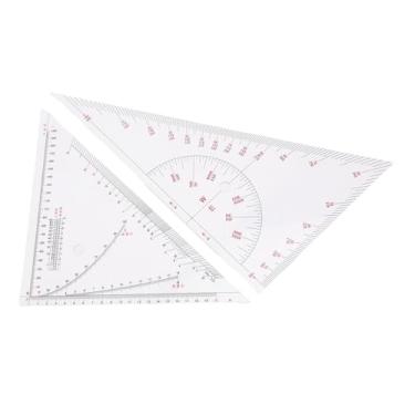 Imagem de KUIDAMOS Régua Triangular de Desenho Gráfico, Conjunto Transferidor Acrílico Resistente para Medição de Distância, Barco, Navio, Iate, Ferramenta de Desenho