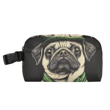 Imagem de TSENQUE Lancheira personalizada com arte de cachorro pug para meninos mulheres meninas lancheira isolada, portátil, engraçada, fofa, infantil, lancheira para trabalho