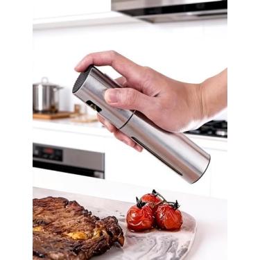 Imagem de Frasco de vidro reutilizável em spray de azeite de oliva com névoa fina para grelhar e assar