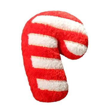 Imagem de Kuntesetty Almofada de Natal, enfeite de boneca de Natal, brinquedo de pelúcia para cama, sala de estar de Natal, Bengala Vermelha