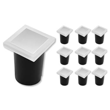 Imagem de Kit 10 Spot Embutido De Chão Balizador Quadrado Led 1w 3000k