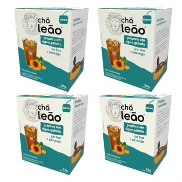 Imagem de Combo Chá Leão Água Gelada Ice Tea e Pêssego - 4 Caixas 40 Sachês
