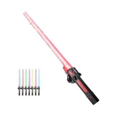 Imagem de Espada Laser Telescópica 2 em 1 - Brinquedo Colorido para Crianças e A