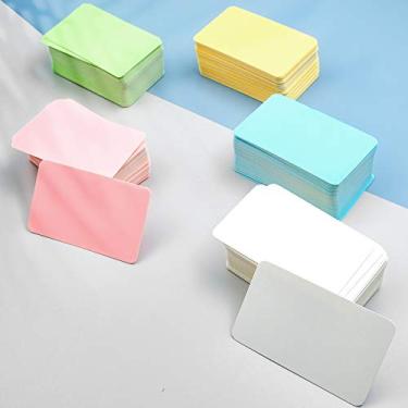 Imagem de souG 500 peças de 9 x 5 cm cartões de papel kraft em branco, cartões de visita, cartões de visita, cartões didáticos faça você mesmo, cartão de mensagem de presente, etiquetas de papel (5 cores).