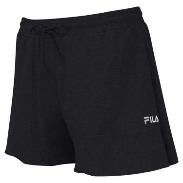 Imagem de Short Fila Comfort Easy Plus Size Feminino - Preto 1XGG-Feminino
