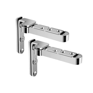 Imagem de Dobradiças de porta ocultas dobradiça de porta invisível eixo céu e terra dobradiça para cima e para baixo eixo porta de madeira escondida porta giratória ajustável tridimensional (cor: A)