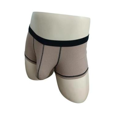 Imagem de Cueca boxer masculina de alta elasticidade e bolsos grandes, shorts ma