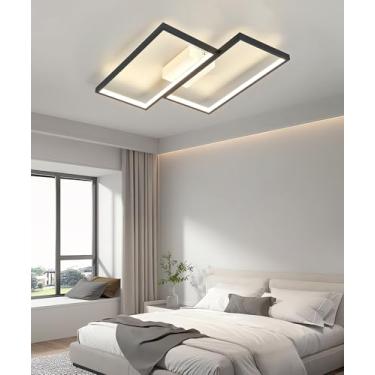 Imagem de Luminária de teto com controle remoto, luminária de teto LED moderna para quarto, lâmpada regulável de 3000-6000K para sala de estar, escritórios, quartos infantis, hotéis e restaurantes (pr