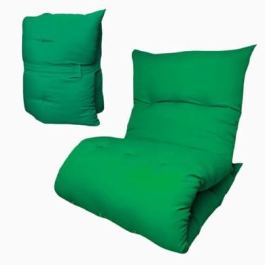 Imagem de Colchão dobrável estilo japonês, 170x60x9 cm. Um colchão multifuncional adequado para pisos, sofás, quartos de hóspedes e meditação; macio e confortável. (Verde Bandeira)
