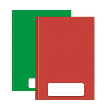 Imagem de Kit 2 Cadernos Brochura Escolar Grande Capa Dura 48 Folhas