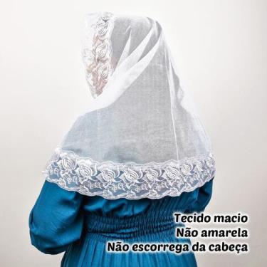 Imagem de Véu Ccb Renda Musical Organista Congregação Cristã (modelo Gabi) - Cen