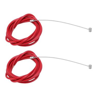 Imagem de KUIDAMOS Cabo de Freio para Scooter Elétrica, Linha de Aço de Borracha Durável de Alto Desempenho para Substituição Mi4 6,4ft Vermelho Adequado para Pilotos de Scooter