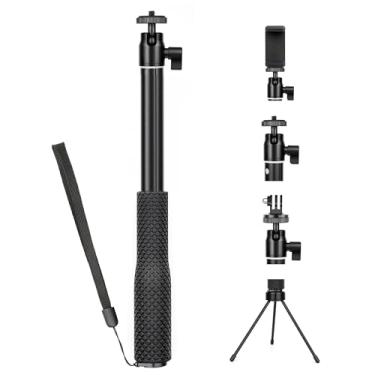 Imagem de GEPULY Cabo impermeável de 93 cm, bastão de selfie subaquático de 360°, leve, 2 em 1 para câmera + tripé de smartphone + suporte de telefone incluído para GoPro Insta360 AKASO Vlog Monopé de mergulho