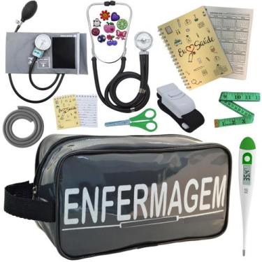 Imagem de Kit Enfermagem Profissional Glicose Estagio Saude Completo - PREMIUM, 