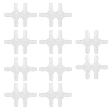 Imagem de SIWOTED 10 PCS Adaptador de tubulação de água de aquário de 6 vias Conector de acessórios de mangueira de tubo de junção de tanque de peixes (Campeonato Mundial)