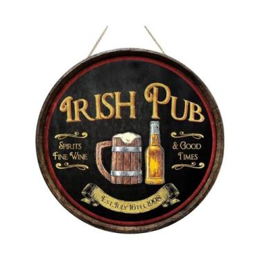 Imagem de Placa Decorativa De Madeira Para O Dia De São Patrício, Estilo Retrô C