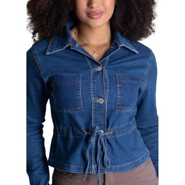 Imagem de Jaqueta Jeans Sawary - 279480 - Azul médio G-Feminino