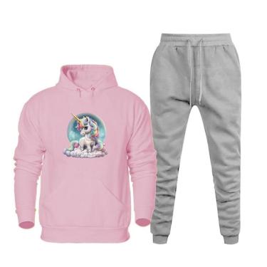 Imagem de Conjunto Moletom Infantil Estampa de Unicornio Menina-Feminino