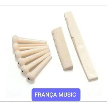 Imagem de 2X Peça Amarela Violao Rastilho Ponte Pinos Takamine Tagima